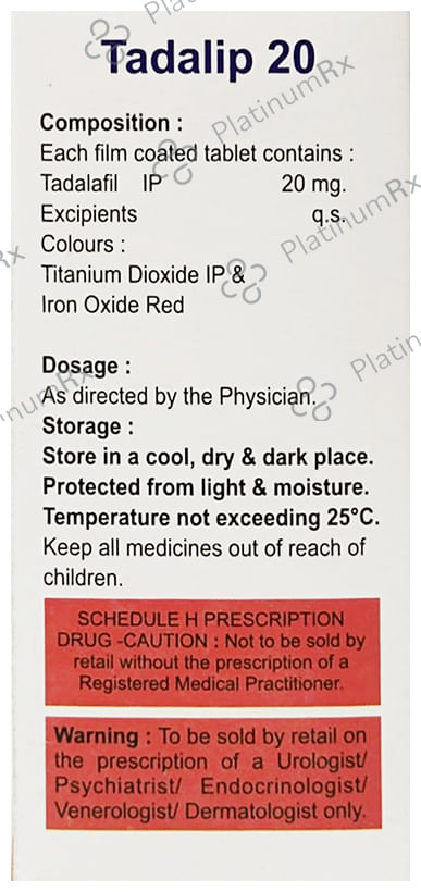 Tadalip 20mg Tablet