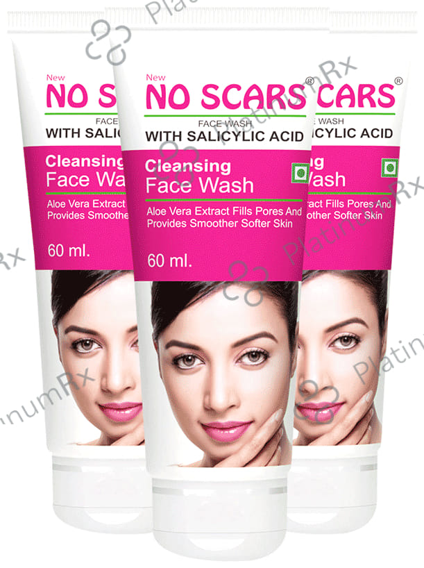 NO Scars with Salicylic Acid Cleansing Face Wash ( 60ml) 3 Tubes