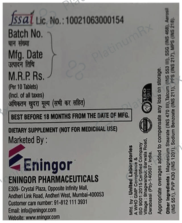 Eningor Sitolgor Tablet(10 Each) 1 Pack