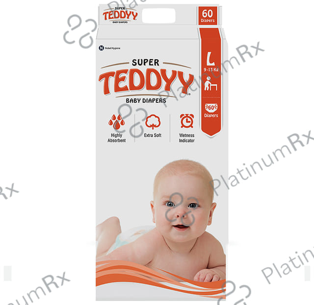 Teddyy Super Baby Diaper with Wetness Indicator - Size Large