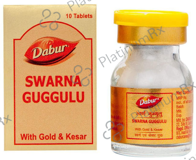 Dabur Swarna Guggulu Tablet with Gold & Kesar 10 tablets