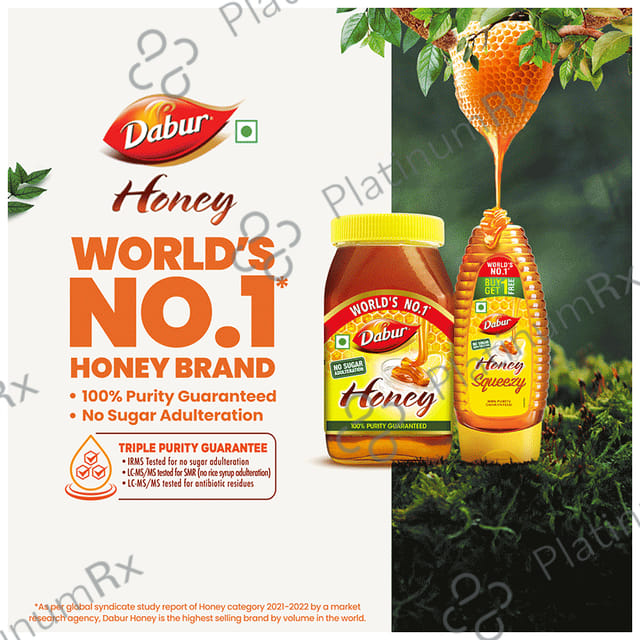 Dabur Honey 100% Pure Honey Brand With No Sugar Adulteration 500gm