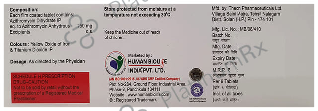 Azinolix 250mg Tablet 6s