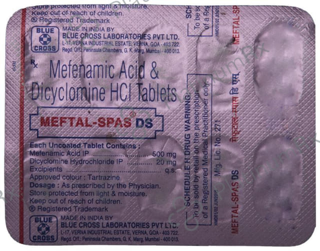 Meftal Spas DS 20/500mg Tablet 10s