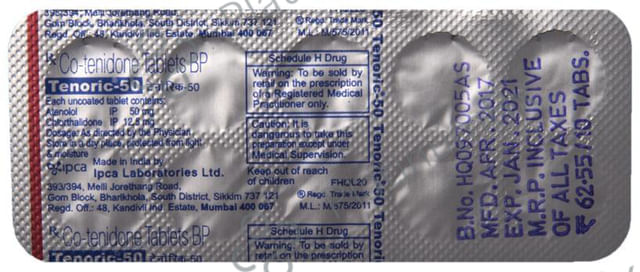 Tenoric 50/12.5mg Tablet 10s