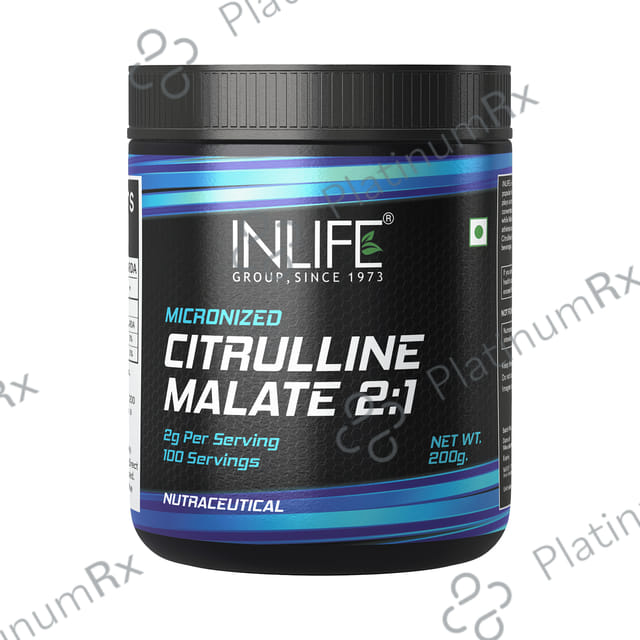 Inlife Micronized Citrulline Malate Powder 2:1 Supplement Unflavoured