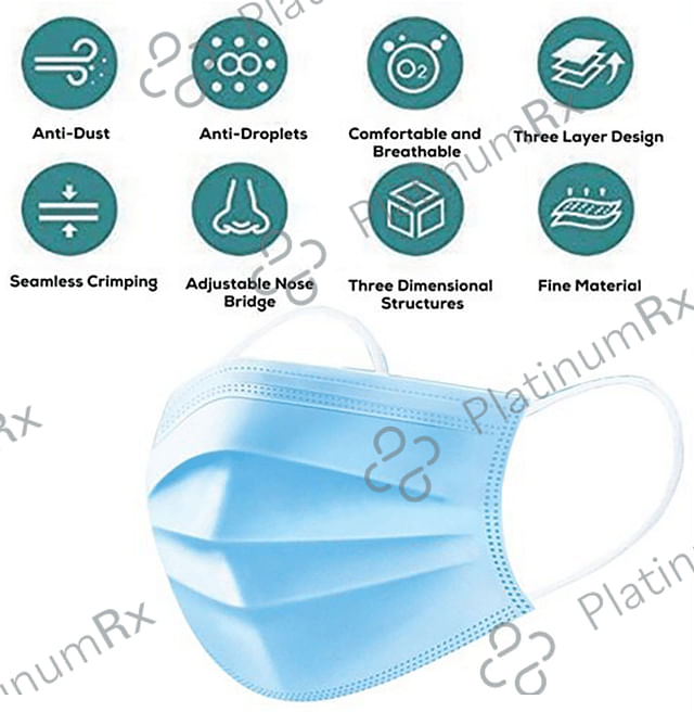 Accurex 3 ply Mask with Nose Bridge