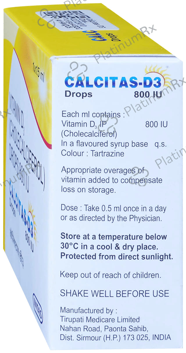Calcitas D3 800IU Oral Drop 15ml