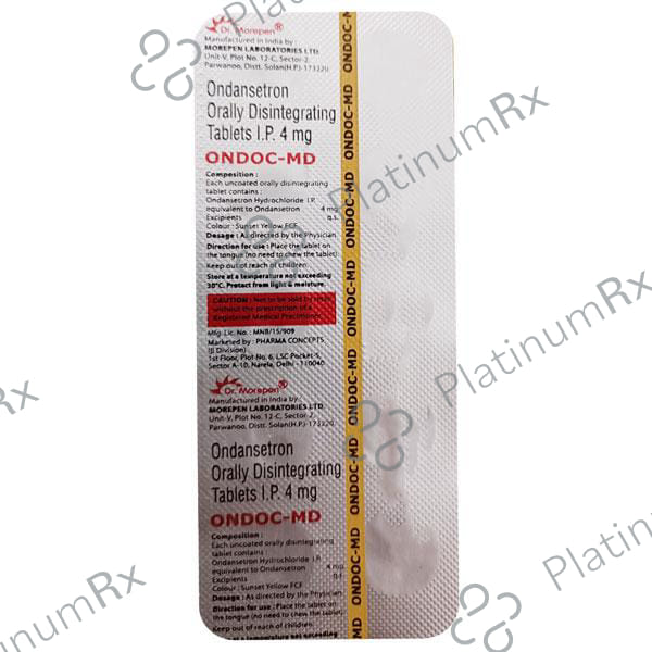 Ondoc 4mg Tablet 10s