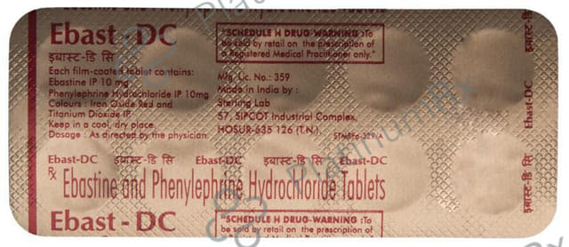 Ebast DC 10/10mg Tablet 10s
