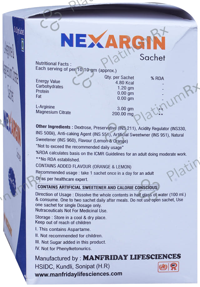 Nexargin Sachet Sugar Free