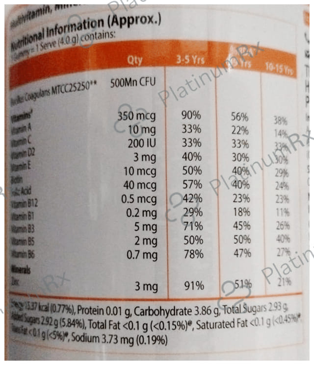 Centrum Kids Supports Multivitamin Gummy 50s