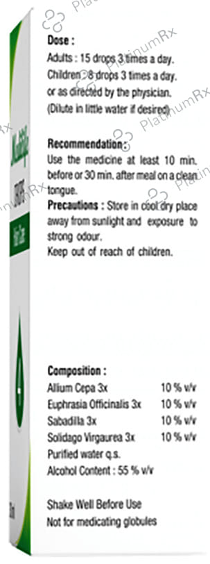 Medilife No 1 Allergic Rhinitis Drop (30ml Each) 1 Bottle