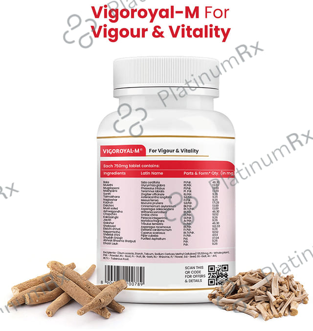 Maharishi Ayurveda Vigoroyal-M Tablet - For Vigour & Vitality 60 tablets