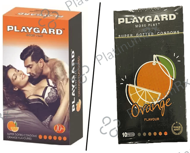 Playgard More Play + Super Orange Dotted Condom 10s