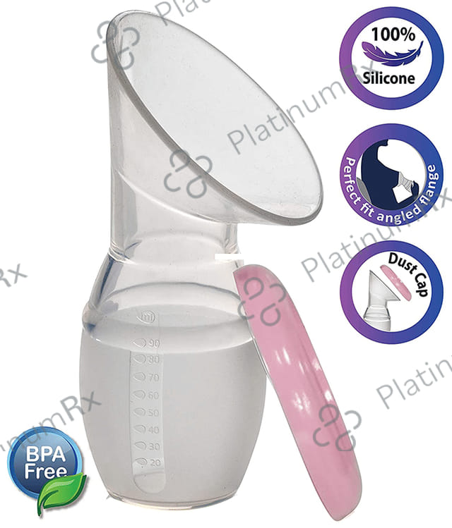 LuvLap Silicone Manual Breast Milk Saver Pump White