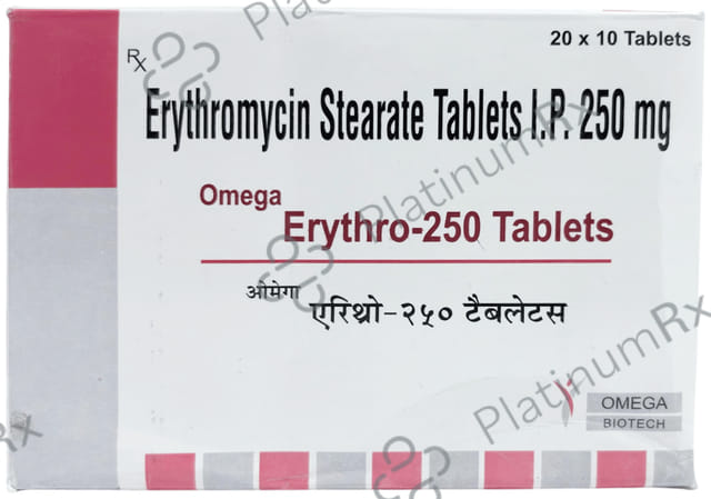 Erythro 250mg Tablet 10s