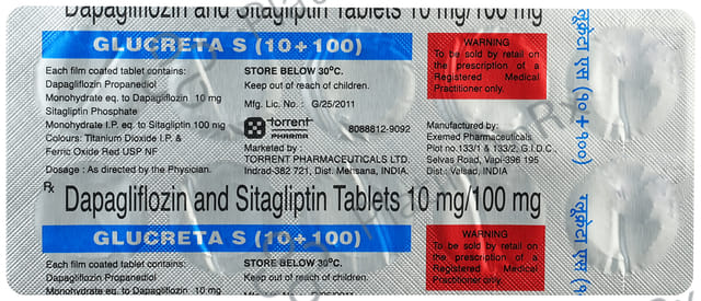 Glucreta S 10/100mg Tablet 10s