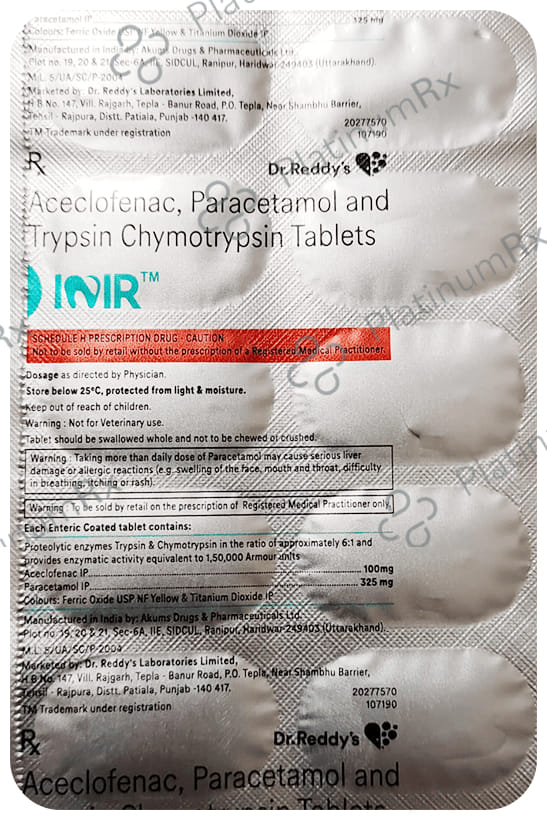 Inir 100/325mg Tablet 10s