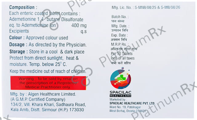 Adehep 400mg Tablet 10s