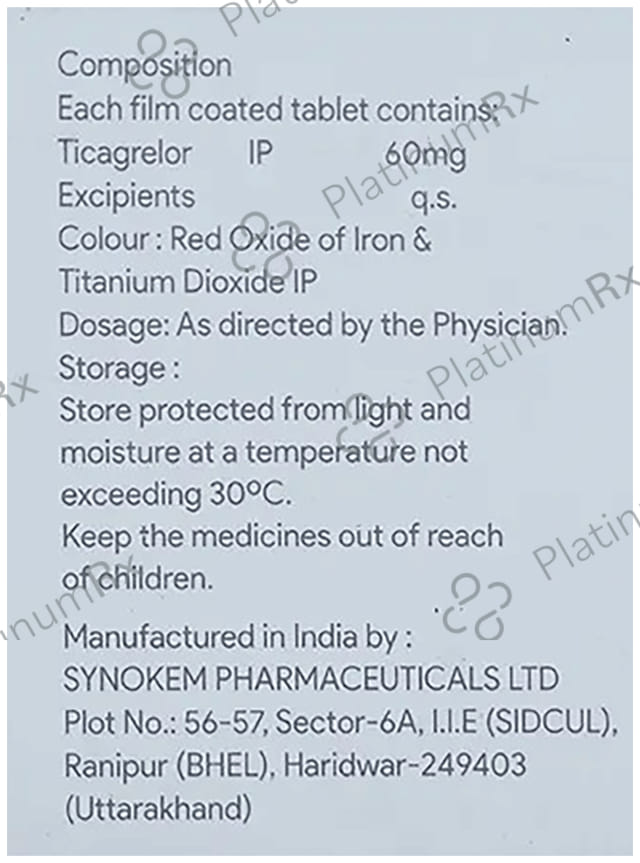Ticahenz 60mg Tablet 14s