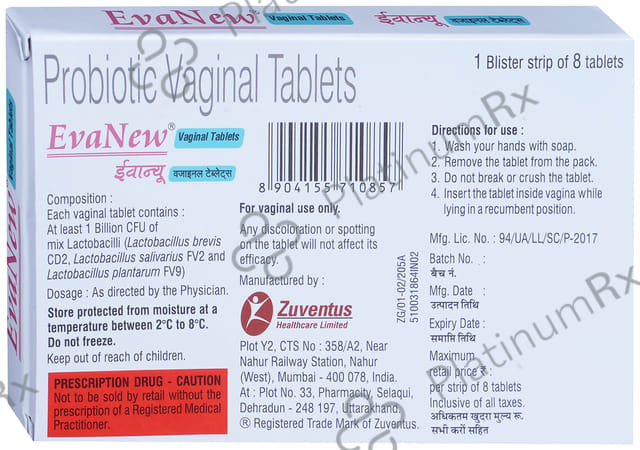 Evanew Vaginal Tablet 8s