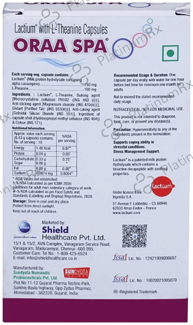 Oraa Spa 100/150mg Capsule 10s