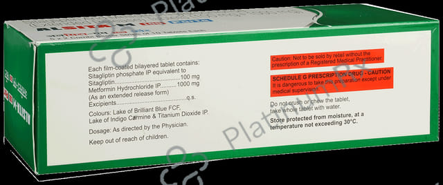 Alsita M Forte 1000/100mg Tablet ER 10s