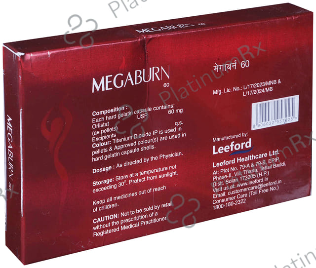 Megaburn 60mg Capsule 10s