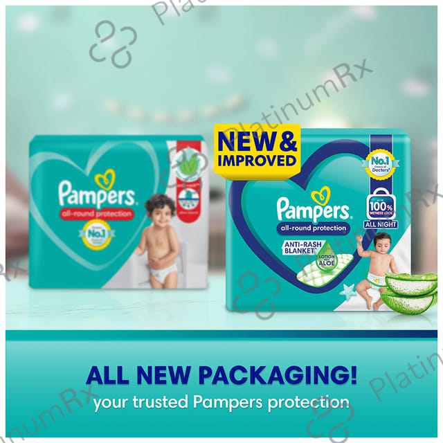Pampers All Round Protection Anti Rash Blanket Lotion Diaper Small 30s