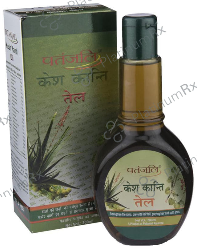 Patanjali Ayurveda Kesh Kanti Hair Oil - Strengthens the Roots & Manages Hair Fall, Greying Hair & Split Ends 300 ml