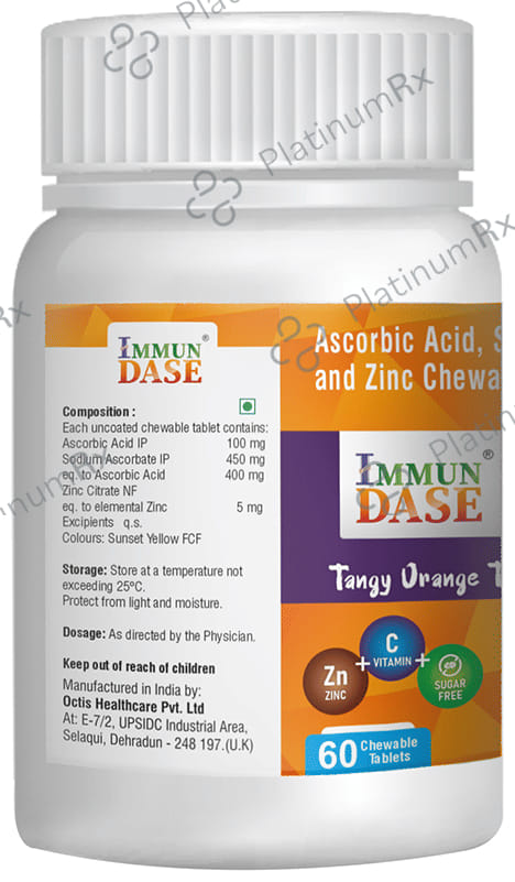 Immun Dase Chewable Tablet Tangy Orange Sugar Free 60 Chewable Tablet