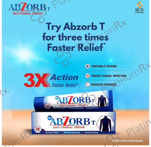 New Abzorb T Anti Fungal Cream 15 Cream