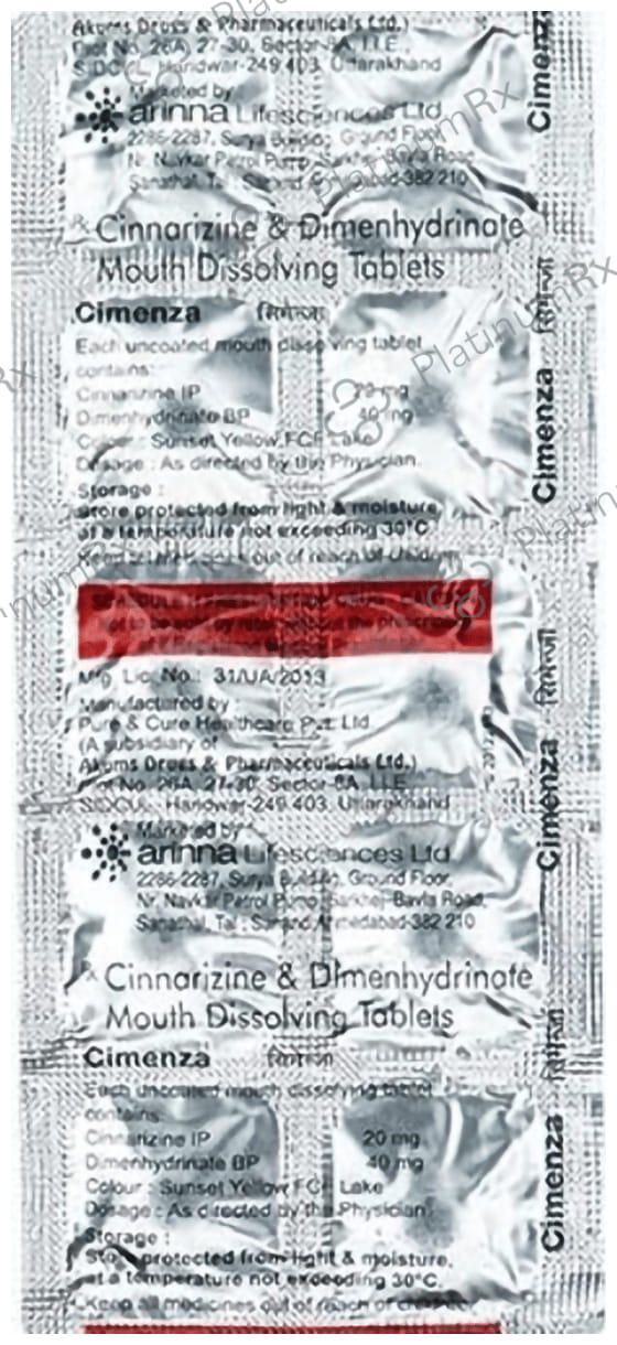 Cimenza 20mg/40mg Tablet