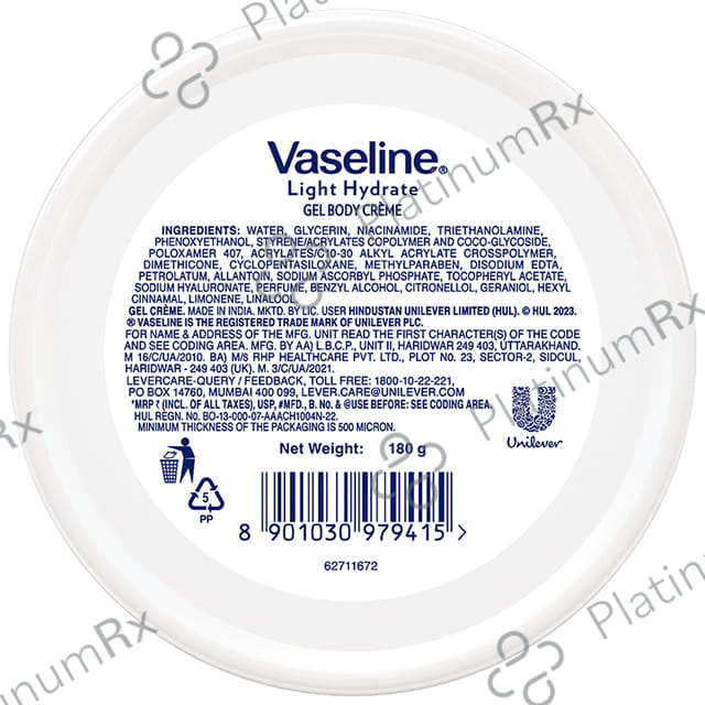 Vaseline Light Hydrate Gel Body Creme