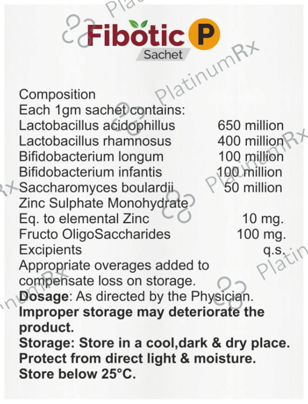Fibotic P Sachet Orange Flavour 1gm