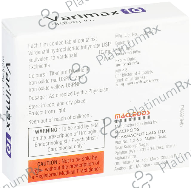 Varimax 10mg Tablet 4s