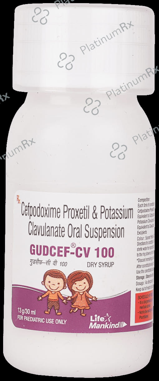 Gudcef CV 100/63.5mg Oral Suspension 30ml
