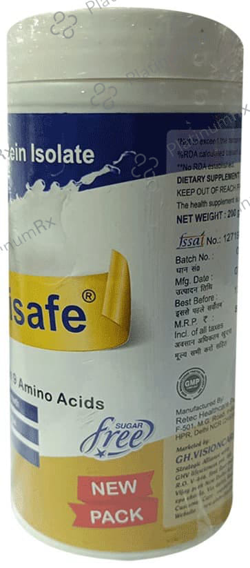 Nutrisafe 80% Soy Protein Isolate Powder Chocolate and Cardamom Sugar Free 500gm