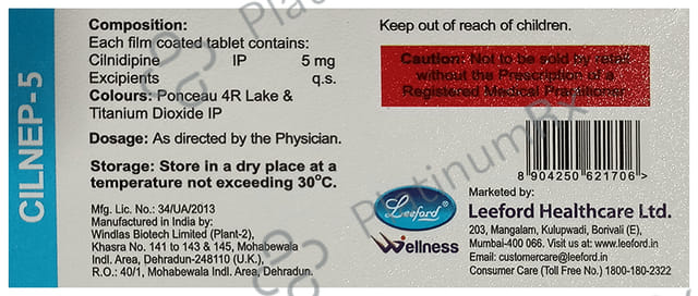 Cilnep 5 Tablet