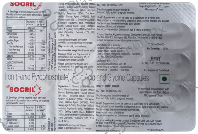 New Socril Capsule 15s