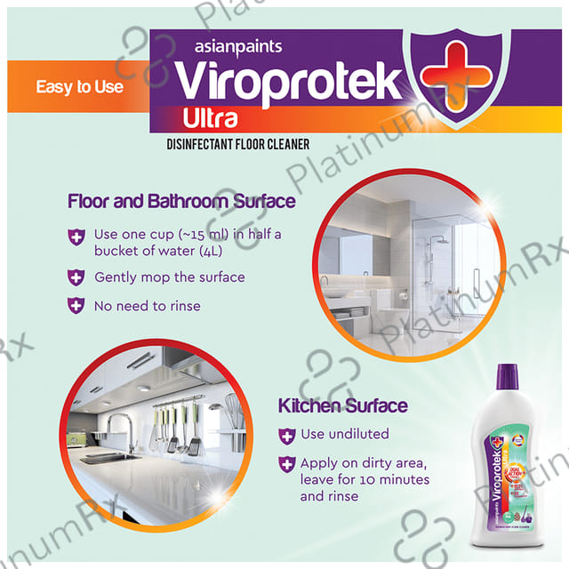 Asianpaints Viroprotek Ultra Disinfectant Floor Cleaner Pine 5 Ltr