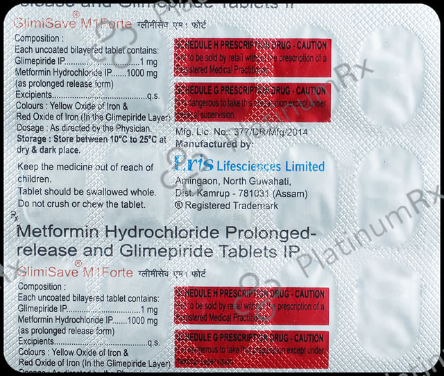 Glimisave M1 Forte 1/1000mg Tablet PR 15s
