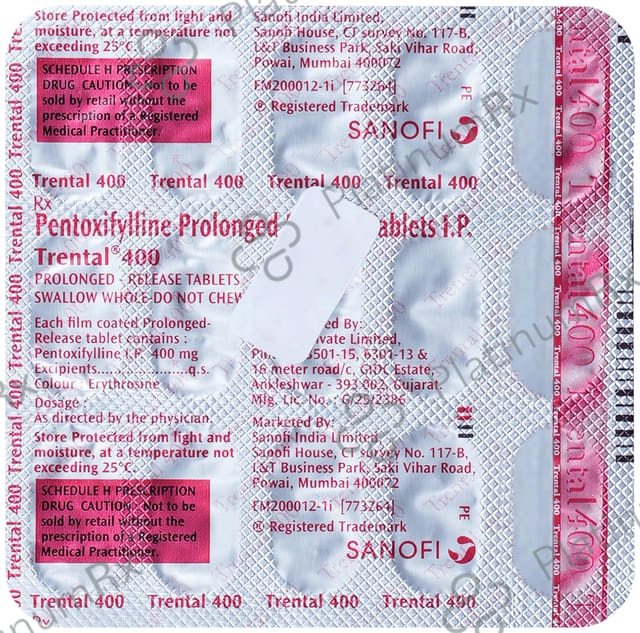 Trental 400mg Tablet PR 15s