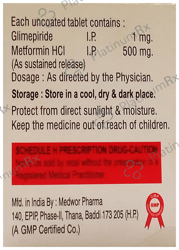 Glyxer M 1mg Tablet SR 10s