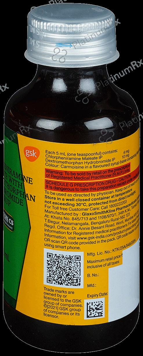 Piriton CS 4/10mg Syrup 100ml