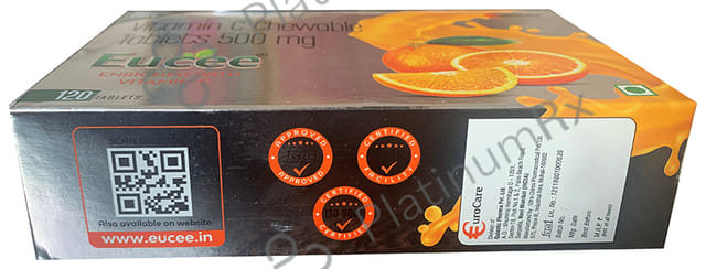 Eucee Vitamin C 500mg Flavour Orange Chewable Tablet 120s