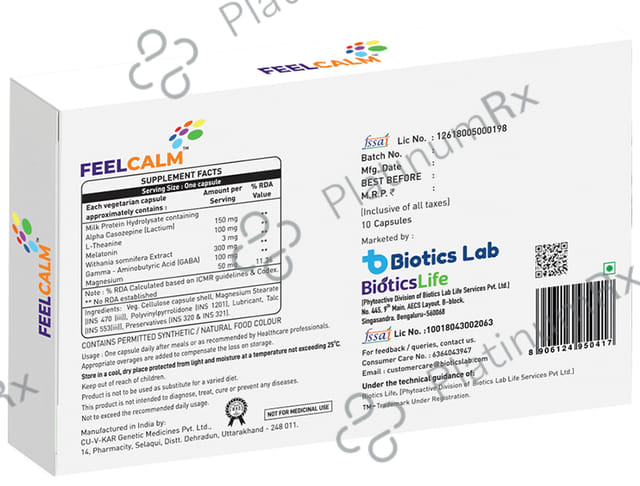FeelCalm Capsule for Stress, Anxiety and Sleeplessness