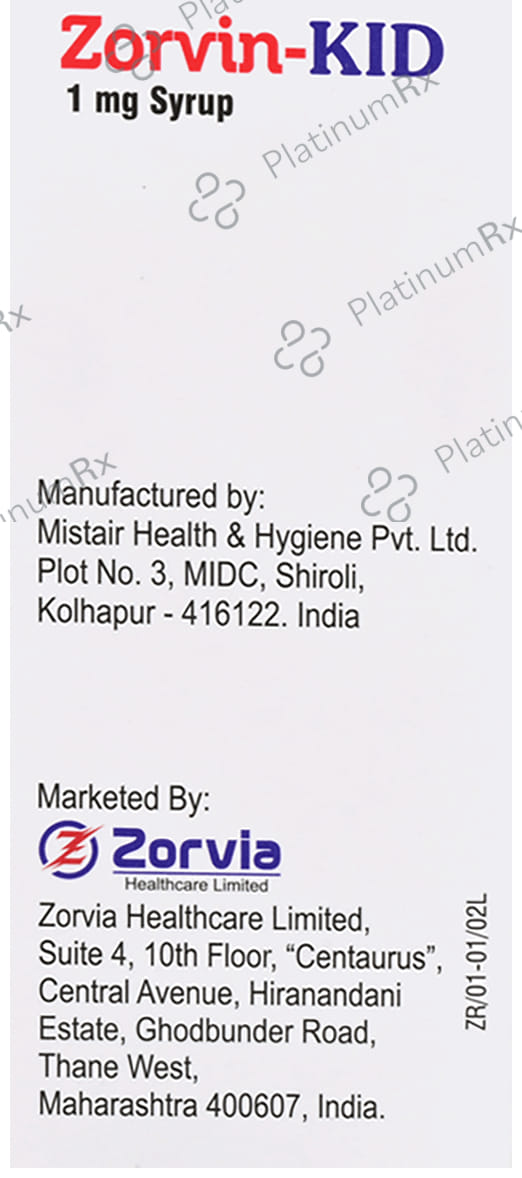 Zorvin Kid 1mg Orange Syrup 100ml