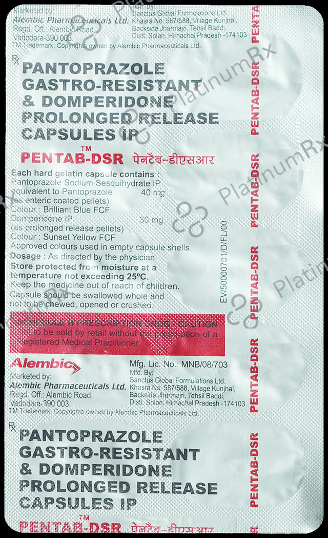 Pentab D 30mg/40mg Capsule SR